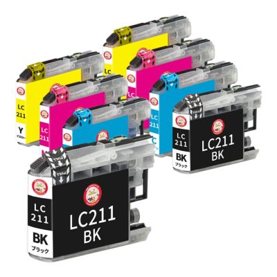 LC211-4PK BR社 互換インクカートリッジ 4色×2組 合計8個 DCP-J963N DCP-J968N DCP-J567N DCP-J562N DCP-J762N インク カートリッジ インクカートリッジ プリン