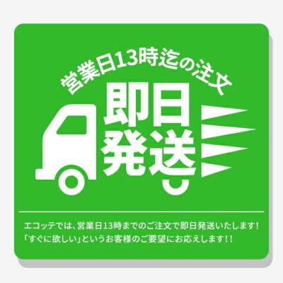 営業日13時までのご注文で即日発送します。