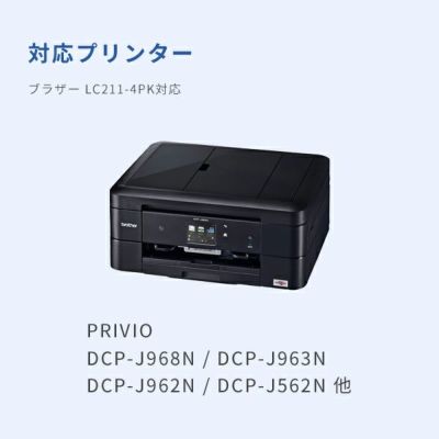 対応プリンターは、PRIVIO BASIC DCP-J968N-B/W、PRIVIO BASIC DCP-J767N、PRIVIO BASIC MFC-J997DN/DWNです。