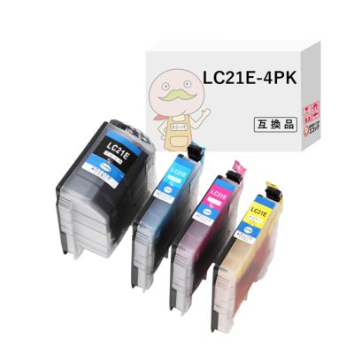 LC21E-4PK BR社 互換インクカートリッジ 4色 DCP-J983N LC21E プリビオ プリビオベーシック 黒 PRIVIO BASIC DCP-J983N インク カートリッジ インクカートリッジ