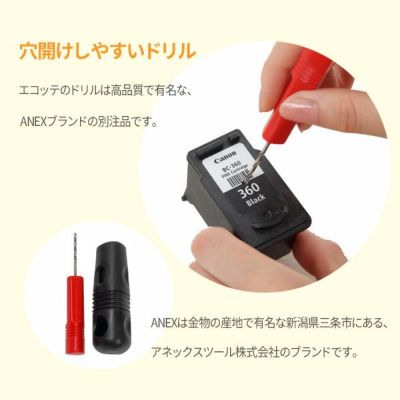 ドリルはANEXブランドの別注品です。