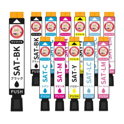 【SAT-6CL (サツマイモ)】互換インク 6色×2セット 計12個 EPSON (エプソン) EP-813A / EP-812A / EP-713A / EP-712A対応