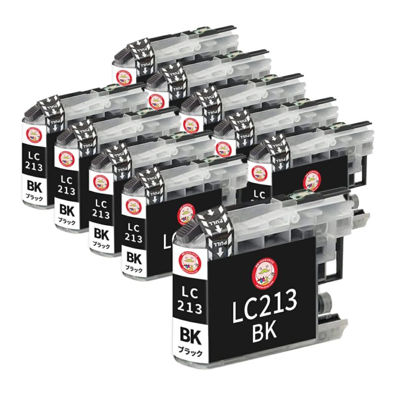 LC213-4PK brother [ブラザー] 互換インク  染料ブラック10個