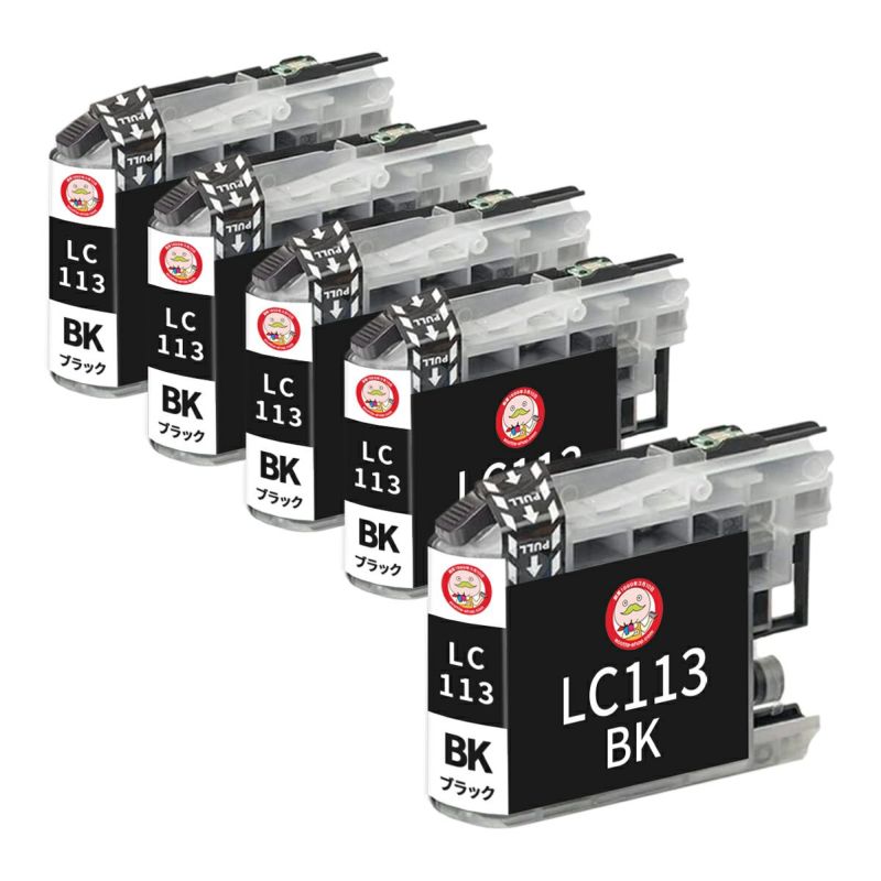 LC113-4PK brother [ブラザー] 互換インク  顔料ブラック5個