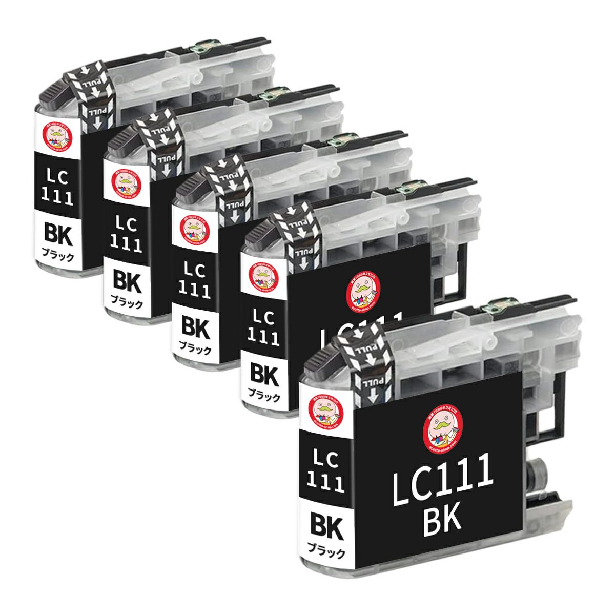 LC111BK BR社 互換インクカートリッジ 顔料 ブラック 5個 DCP-J952N DCP-J957N DCP-J552N DCP-J557N MFC-J720D インク カートリッジ インクカートリッジプリンタ