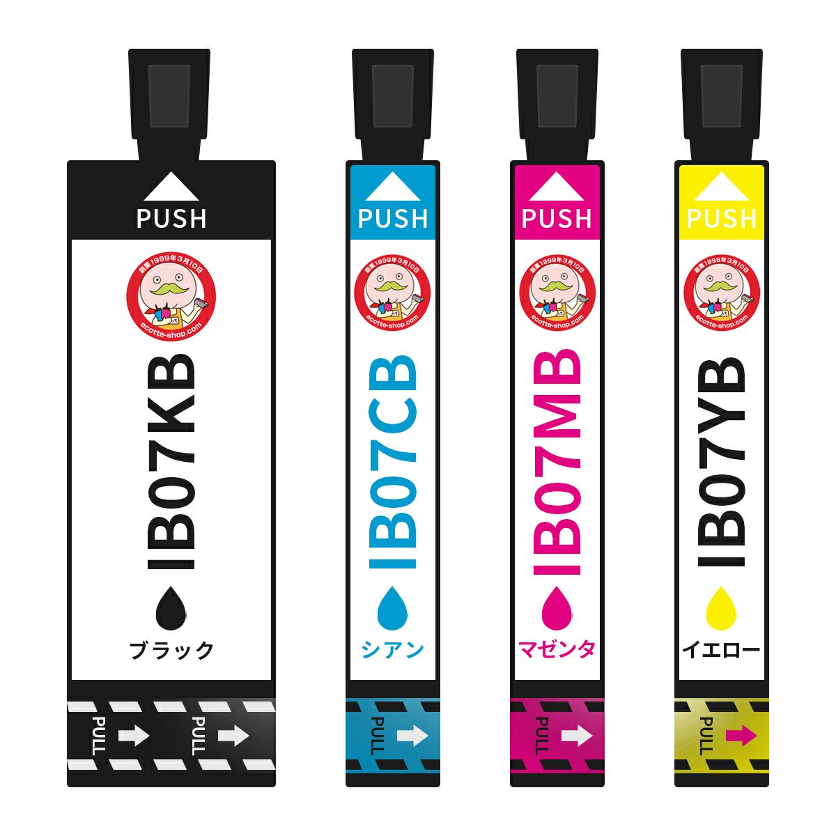 IB07 マウス EPSON(エプソン) 互換インクカートリッジ 4色 PX-M6011F PX-M6010F PX-S6010 EPSON インク カートリッジ エプソンインク インクカートリッジプリン