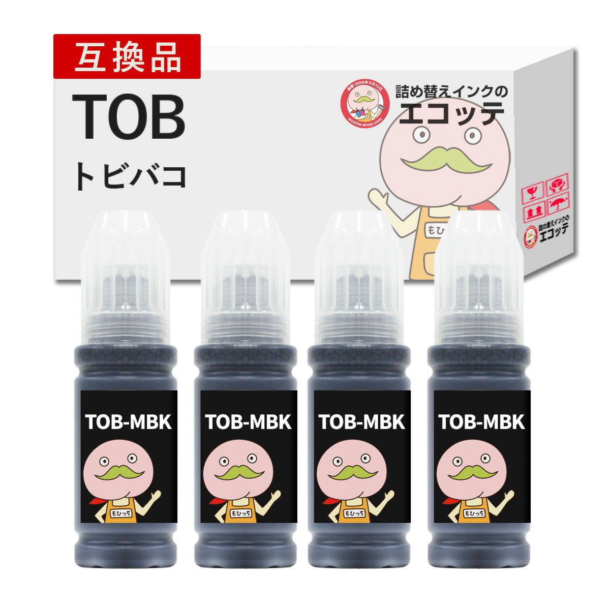 TOB トビバコ EPSON(エプソン) 互換インクボトル 顔料マットブラック 4