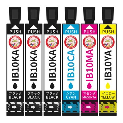 【IB10CL4A(カード)】互換インク 4色セット＋染料ブラック2個 EPSON(エプソン) EW-M530F対応