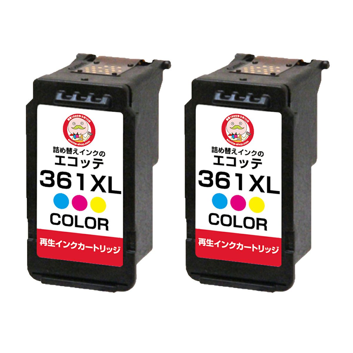 BC-361XL Canon(キヤノン/キャノン) リサイクルインク カラー(シアン マゼンタ イエロー) 大容量 増量 [残量表示あり] 2個 [SPD製] TS5430 TS5330 BC-360.361 P