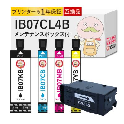 IB07CL4B PXMB9 マウス EPSON(エプソン) 互換インクカートリッジ 4色セット+メンテナンスボックス1個 PX-M6011F PX-M6010F PX-S6010 PX-M6011F PX-M6010F